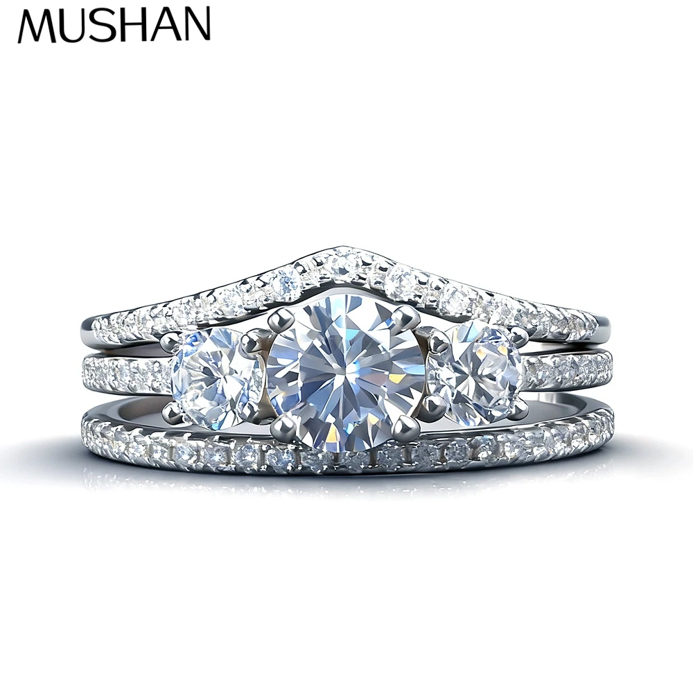 MuShan Jewelry 925 Sterling Silver Ring Wedding Band High Carbon Diamond Wedding Bridal Romantic Style Women Rings Fine Jewelry
MuShan Jewelry 925 Sterling Silver Ring Wedding Band High Carbon Diamond Wedding Bridal Romantic Style Women Rings Fine Jewelry