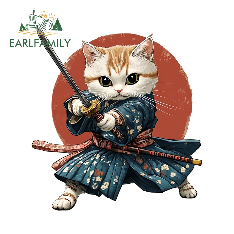 EARLFAMILY Samurai Neko Cat DIY Motorcycle Stickers Kawaii Cartoon Animals Decals Occlusion Scratch Practical Car Styling
EARLFAMILY Samurai Neko Cat DIY Motorcycle Stickers Kawaii Cartoon Animals Decals Occlusion Scratch Practical Car Styling