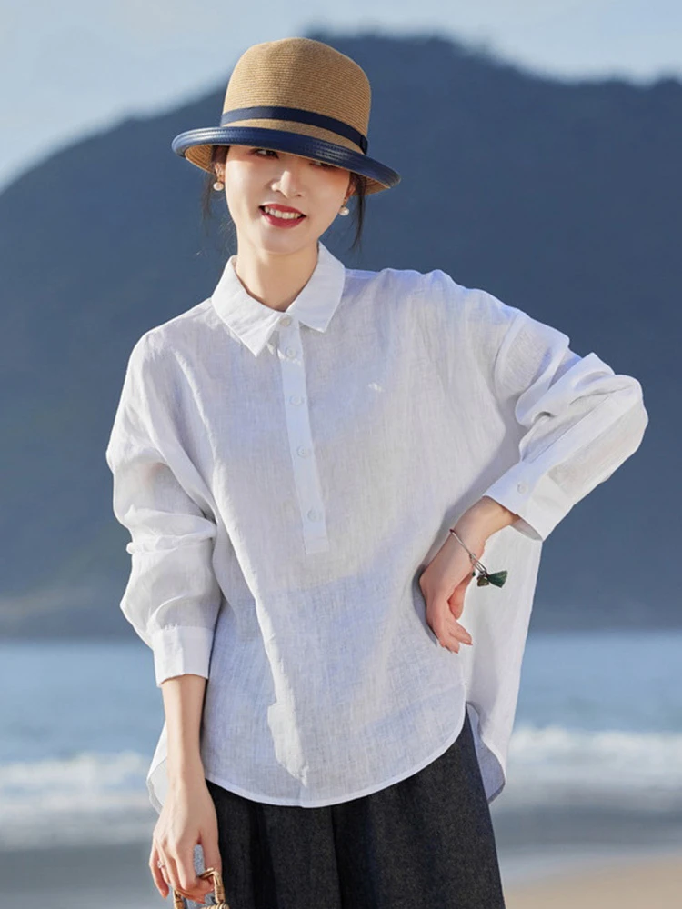 100% Linen Blouse 2025 Spring New Arrival Loose Comfortable Women Tops Long Sleeve Solid Color All-matched Casual Shirts T319
100% Linen Blouse 2025 Spring New Arrival Loose Comfortable Women Tops Long Sleeve Solid Color All-matched Casual Shirts T319