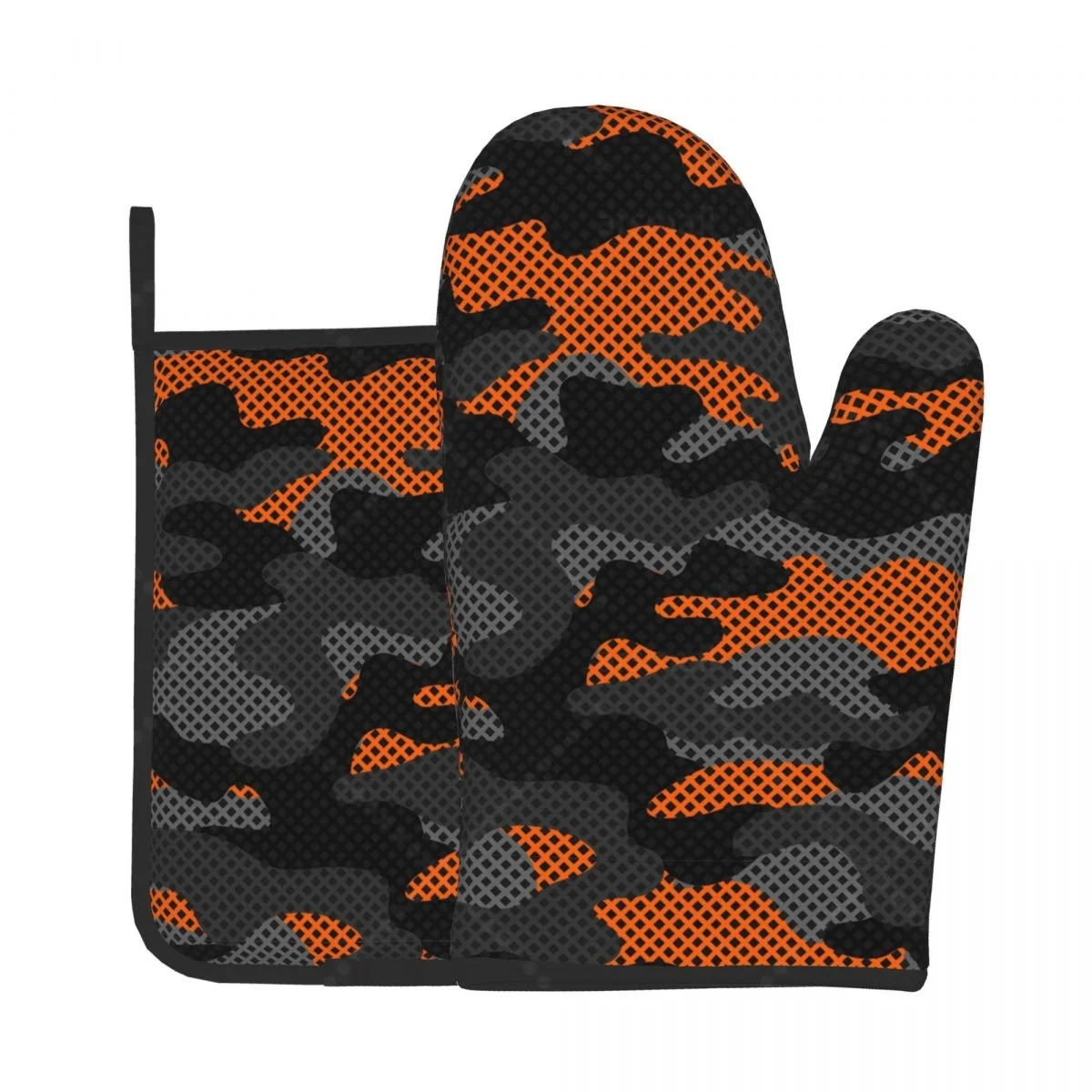 Black And Orange Heat Resistant Oven Mitts and Pot Holders Sets Oven Gloves for BBQ Cooking Baking Grilling
Black And Orange Heat Resistant Oven Mitts and Pot Holders Sets Oven Gloves for BBQ Cooking Baking Grilling