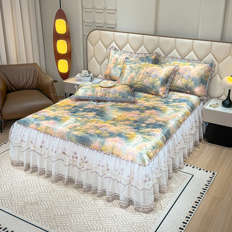 Queen Size Bed Skirt Summer Cooling Bed Cover Double Bedspread Adults Kids Room Bed Linen falda de cama (Pillowcase Need Order)
Queen Size Bed Skirt Summer Cooling Bed Cover Double Bedspread Adults Kids Room Bed Linen falda de cama (Pillowcase Need Order)