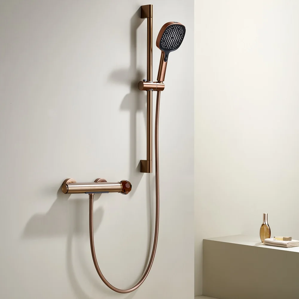 2 Function Bathroom Shower System Set Brass Rain Shower Head with Sliding bar for Hotel
2 Function Bathroom Shower System Set Brass Rain Shower Head with Sliding bar for Hotel