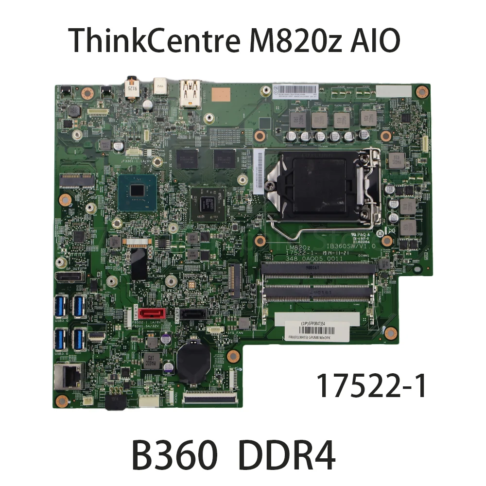 Материнская плата ноутбука Lenovo ThinkCentre M820z AIO 17522-1 DDR4 B360, материнская плата
Материнская плата ноутбука Lenovo ThinkCentre M820z AIO 17522-1 DDR4 B360, материнская плата