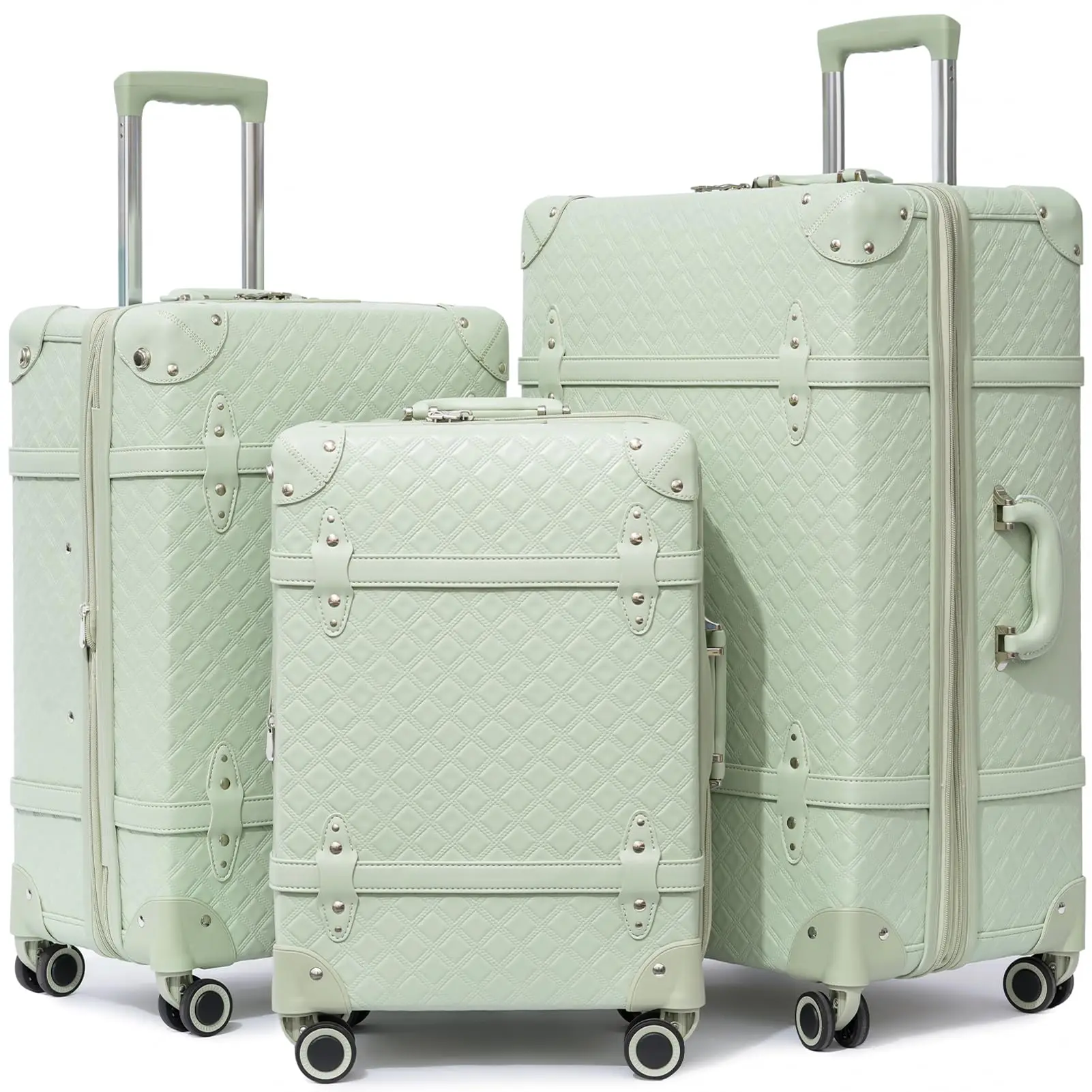 Urecity Vintage Luggage Set Travel Suitcase On Wheels 3PCS Handmade Large Size Luggage Retro Expandable Rolling Suitcases New
Urecity Vintage Luggage Set Travel Suitcase On Wheels 3PCS Handmade Large Size Luggage Retro Expandable Rolling Suitcases New