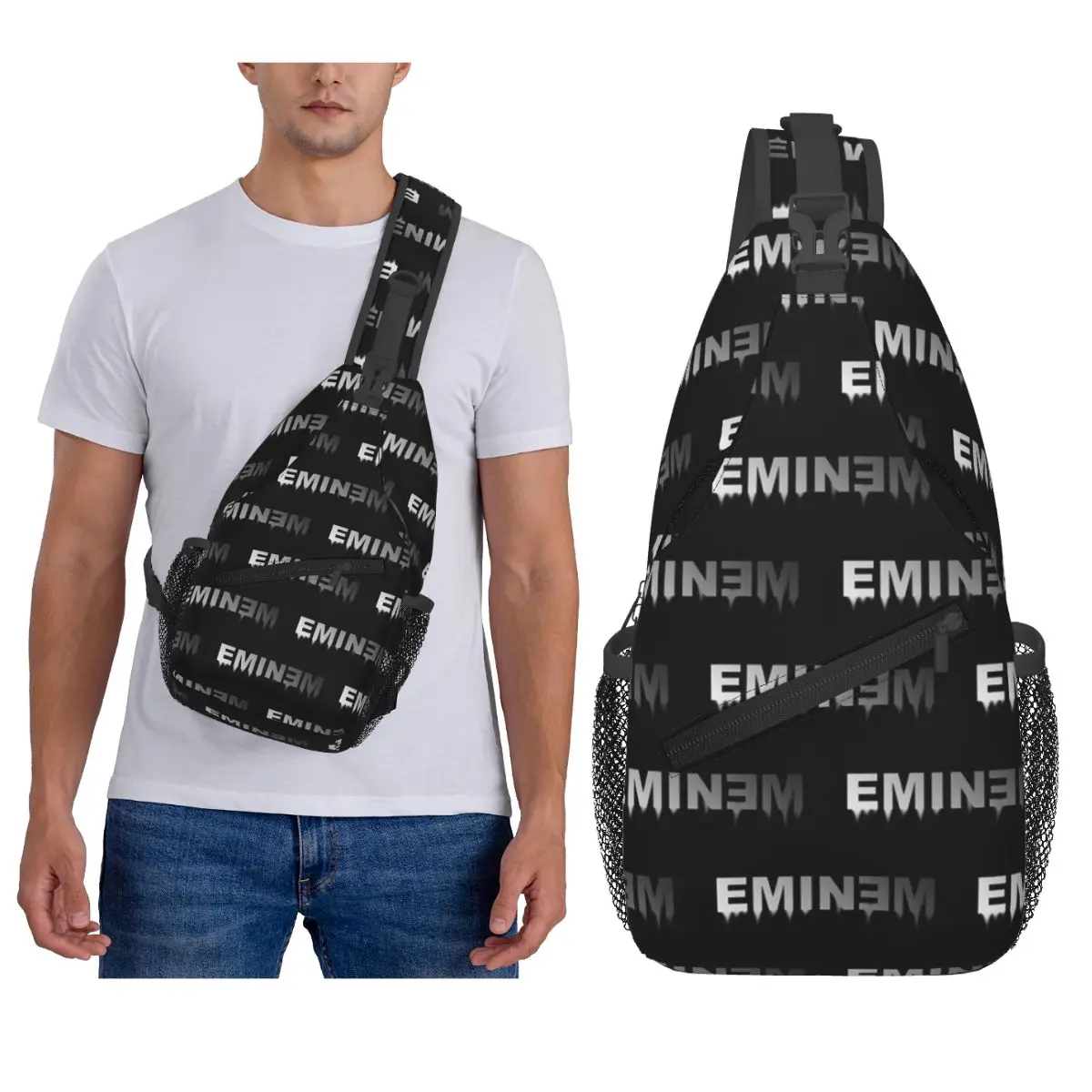 Eminem Rapper Chest Bag Men Sling Crossbody Backpack Chest Bag Traveling Hiking Daypack Shoulder Bag
Eminem Rapper Chest Bag Men Sling Crossbody Backpack Chest Bag Traveling Hiking Daypack Shoulder Bag