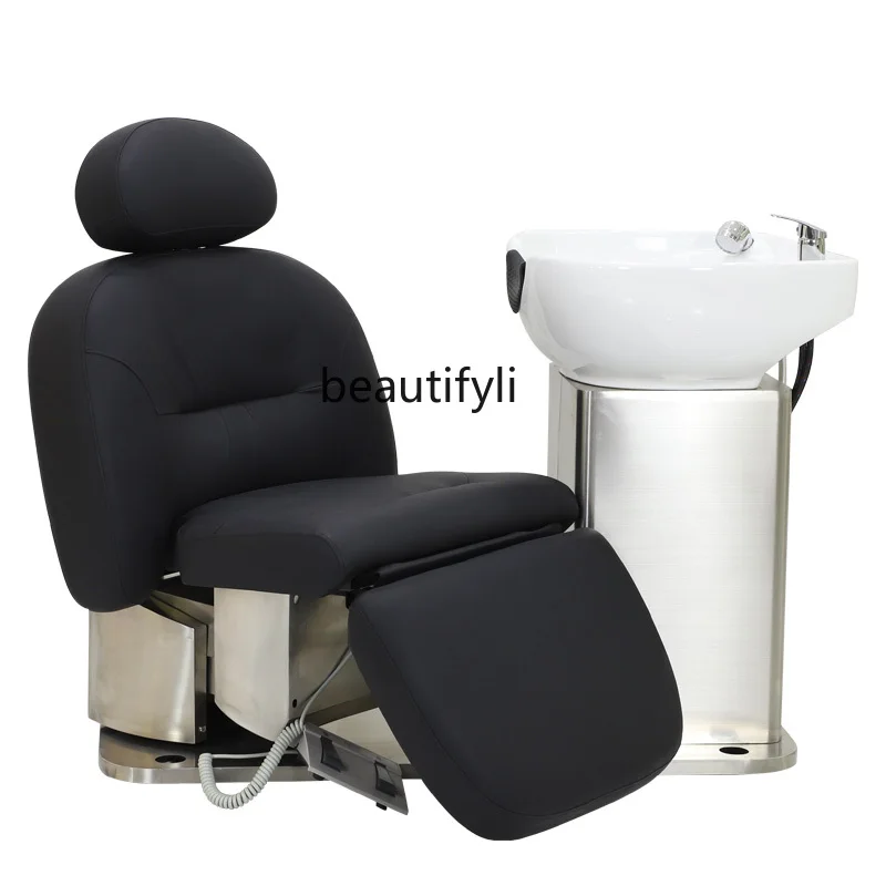 High-End Beauty Salon Electric Lifting Rotating Automatic Flushing Bed Barber Shop Half Lying Shampoo Chair Hair Care Shop
High-End Beauty Salon Electric Lifting Rotating Automatic Flushing Bed Barber Shop Half Lying Shampoo Chair Hair Care Shop