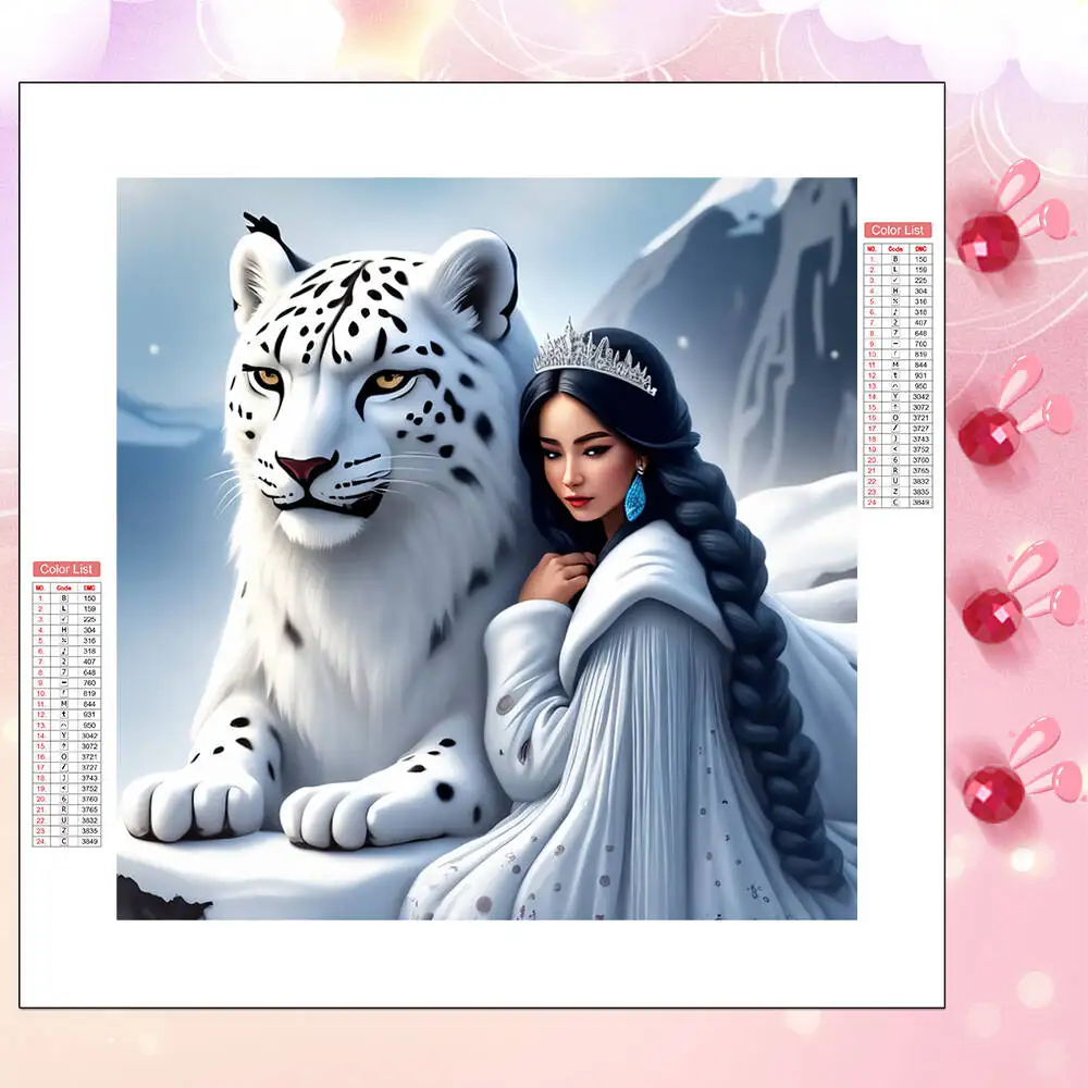 HUACAN Diamond Painting Kits Leopard Animal Women Portrait Full Square Round Diamond Mosaic Living Room Art Craft
HUACAN Diamond Painting Kits Leopard Animal Women Portrait Full Square Round Diamond Mosaic Living Room Art Craft