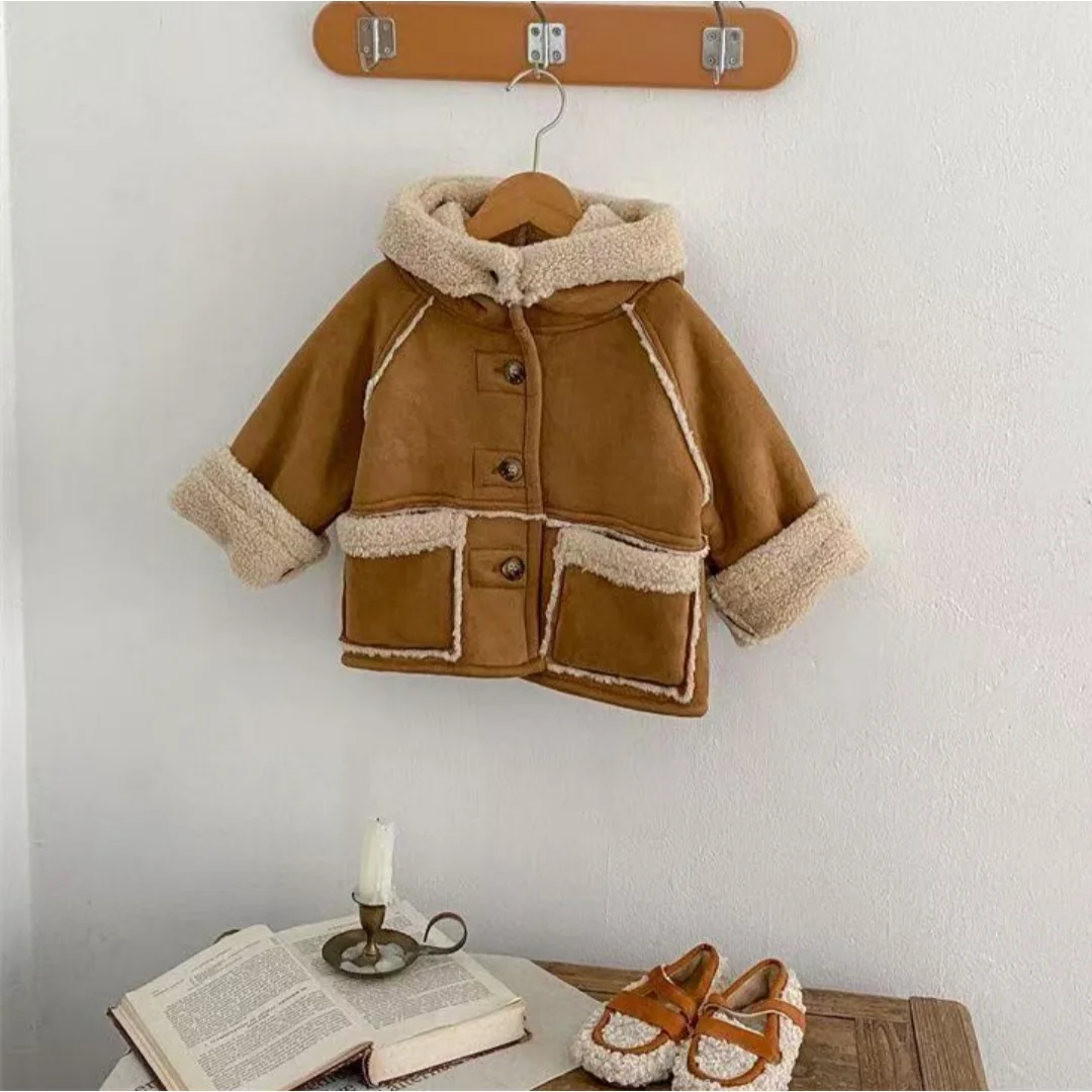 Girls Autumn Winter Coat Fashion New Children Arrival Fleece Lined Shearling Jacket Thick Warm Lamb Fur Toddler Kids Outerwear
Girls Autumn Winter Coat Fashion New Children Arrival Fleece Lined Shearling Jacket Thick Warm Lamb Fur Toddler Kids Outerwear
