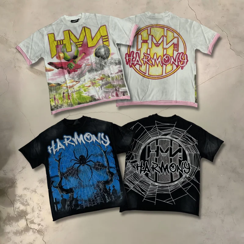 26ss Summer HARMONY Men's Women's Tee Top High Street Hip Hop Casual Round Neck Short Sleeve T-shirts
26ss Summer HARMONY Men's Women's Tee Top High Street Hip Hop Casual Round Neck Short Sleeve T-shirts