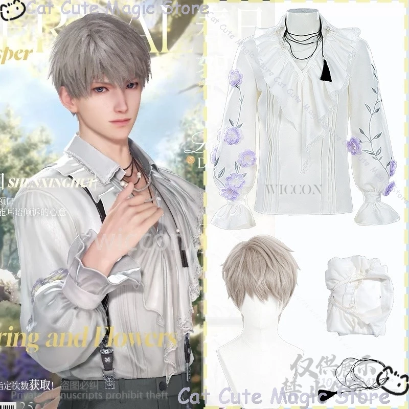 Game Love And Deepspace Cosplay Xavier Shen Xinghui Spring And Flower Ruffle Shirt V Fashion Top Wig Man Comic Con Customized
Game Love And Deepspace Cosplay Xavier Shen Xinghui Spring And Flower Ruffle Shirt V Fashion Top Wig Man Comic Con Customized