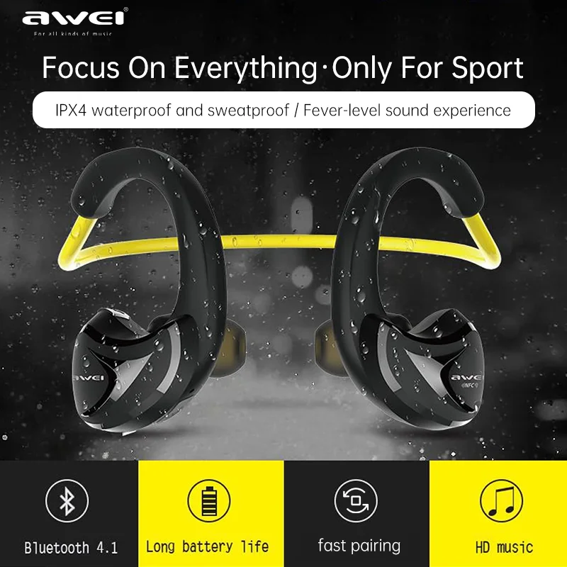 Awei беспроводные спортивные наушники A880BL наушники беспроводные Воздушные наушники Bluetooth Hifi Ушные спортивные наушники с водонепроницаемыми Mic беспроводные наушники бездротові навушники блютуз наушники 
Awei беспроводные спортивные наушники A880BL наушники беспроводные Воздушные наушники Bluetooth Hifi Ушные спортивные наушники с водонепроницаемыми Mic беспроводные наушники бездротові навушники блютуз наушники