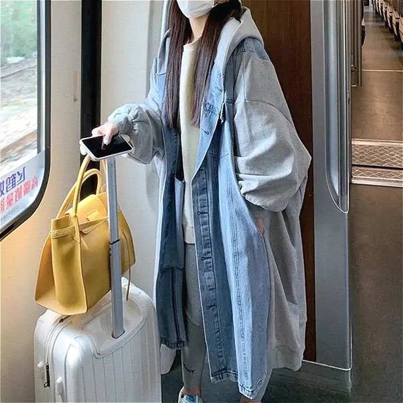 Coat Women Mid Length Coats Hooded Jackets Vintage Y2k Streetwear Work Casual Loose Work Elegant Splice Jacket 2026 Spring
Coat Women Mid Length Coats Hooded Jackets Vintage Y2k Streetwear Work Casual Loose Work Elegant Splice Jacket 2026 Spring