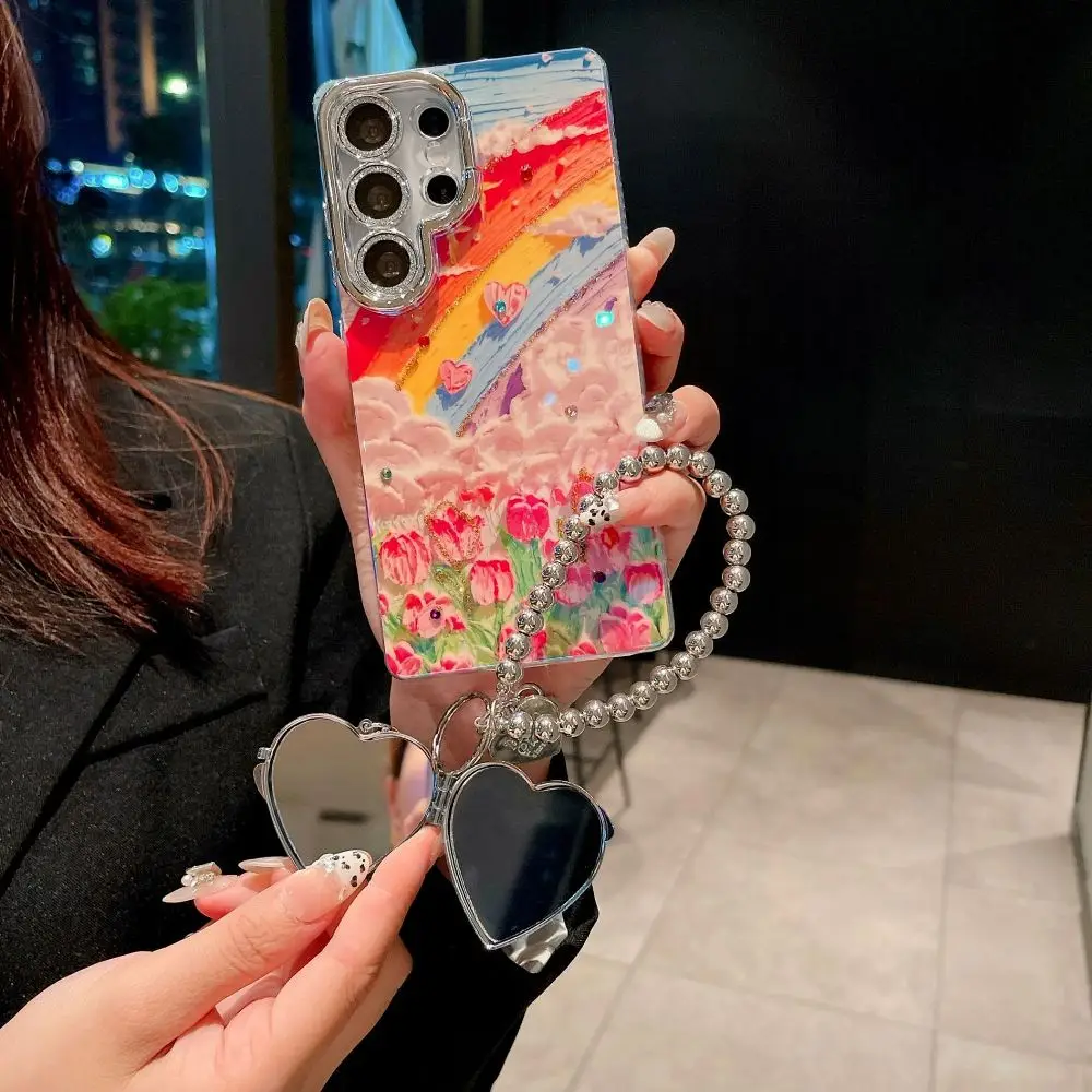 Creative Colored Rainbow Tulip Pattern Phone Case For Samsung Galaxy S25 Ultra S24+ With Lens Holder and Mirror (Not 3D Effect)
Creative Colored Rainbow Tulip Pattern Phone Case For Samsung Galaxy S25 Ultra S24+ With Lens Holder and Mirror (Not 3D Effect)