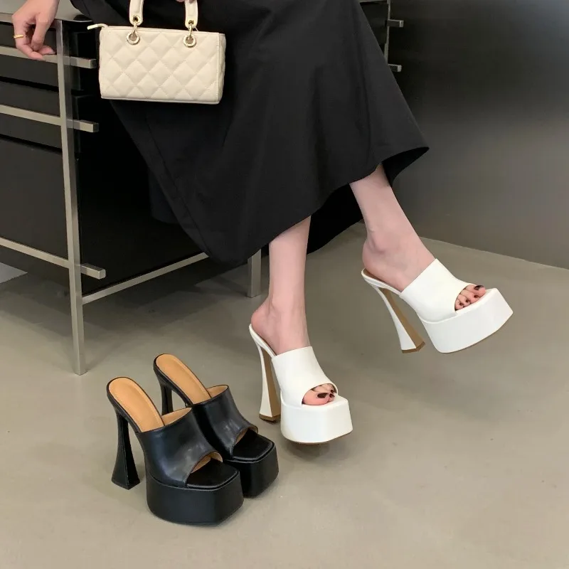 Women's Slippers Fashion Chunky High Heel Slippers for Women Shoes Sexy Square Toe Exposed Toe Sandals Banquet Pumps Women Shoes
Women's Slippers Fashion Chunky High Heel Slippers for Women Shoes Sexy Square Toe Exposed Toe Sandals Banquet Pumps Women Shoes