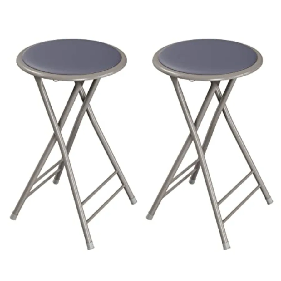 Folding Stool - Counter Height Bar Stools -Inch Backl Folding Chairs with 5lb Capacity for Kitchen, Rec Room, or Game Room Gray
Folding Stool - Counter Height Bar Stools -Inch Backl Folding Chairs with 5lb Capacity for Kitchen, Rec Room, or Game Room Gray