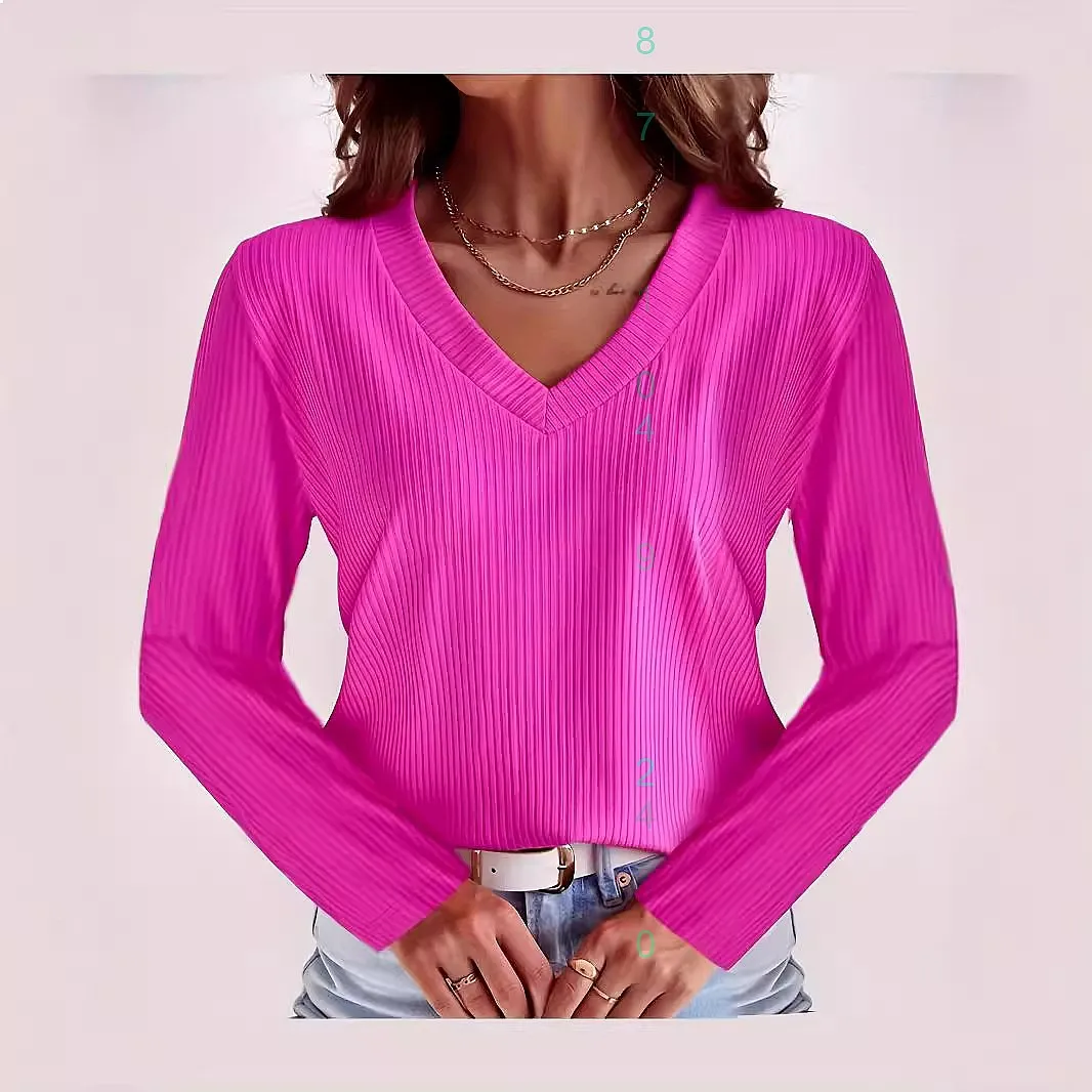 Women's V Neck Tee Tops Solid Color Casual Basic Shirts Blouse Spring Summer
Women's V Neck Tee Tops Solid Color Casual Basic Shirts Blouse Spring Summer