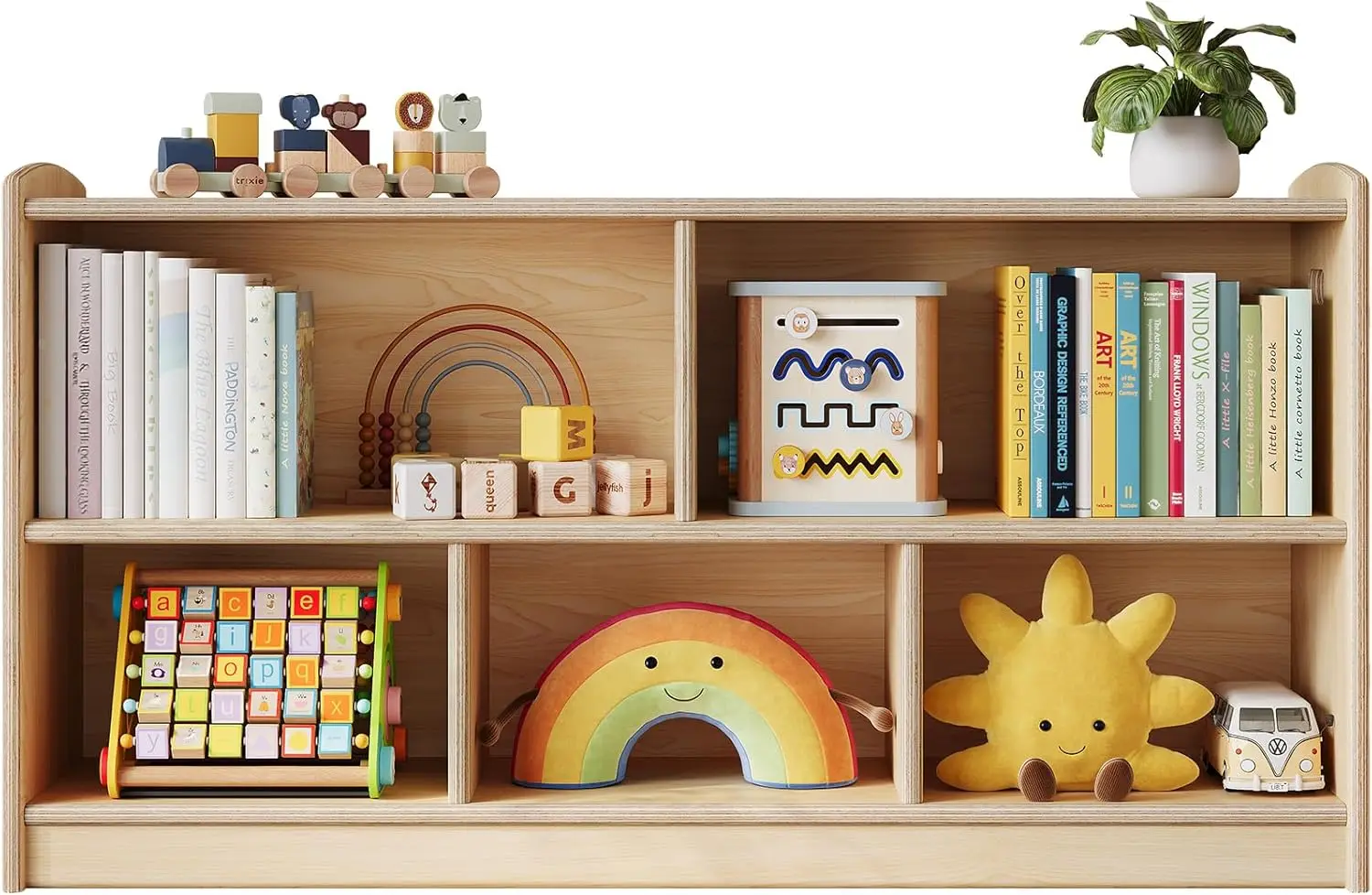 2-Tier Wood Montessori Kids Bookshelf Toy Storage Organizer, Toddler Room Furniture for Nursery, Playroom, Classroom
2-Tier Wood Montessori Kids Bookshelf Toy Storage Organizer, Toddler Room Furniture for Nursery, Playroom, Classroom
