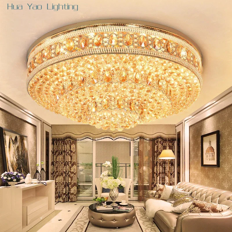 European Large Crystal Ceiling Chandelier Classic Luxury Led Lampara Gold Round Ceiling Lights Home Decor Lustre Home Appliance
European Large Crystal Ceiling Chandelier Classic Luxury Led Lampara Gold Round Ceiling Lights Home Decor Lustre Home Appliance