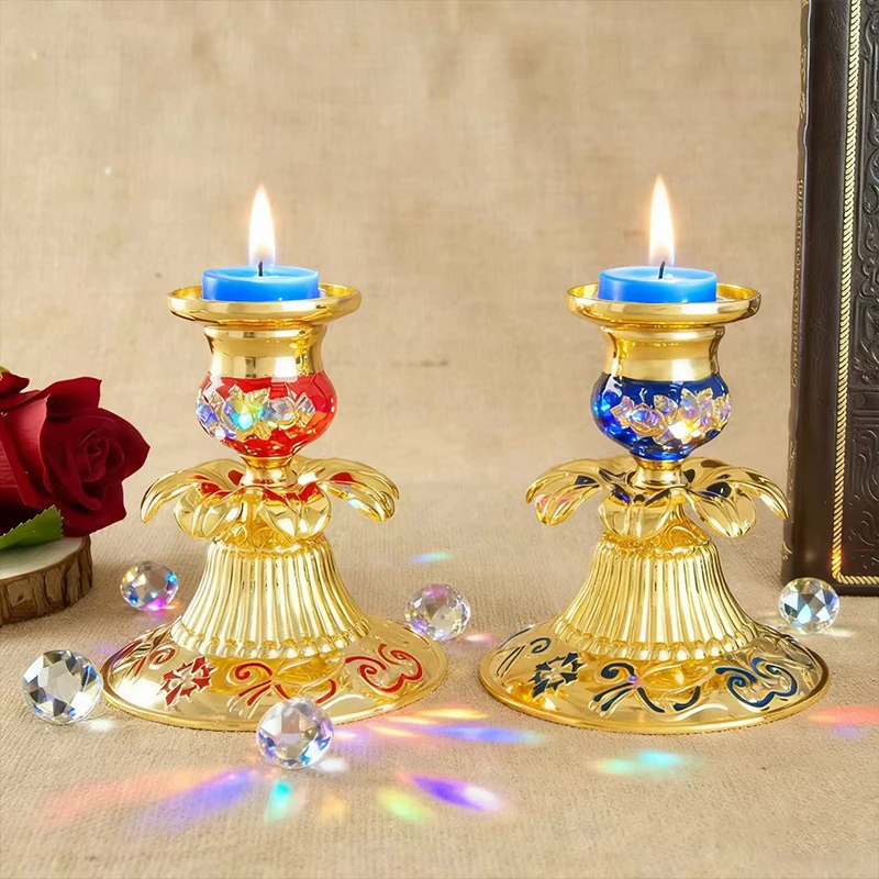 New 2026 Easter Decor Orthodox Church Candle Holder Gold Plated Candlestick with Colored Enamel Religion Church Home Candlehold
New 2026 Easter Decor Orthodox Church Candle Holder Gold Plated Candlestick with Colored Enamel Religion Church Home Candlehold