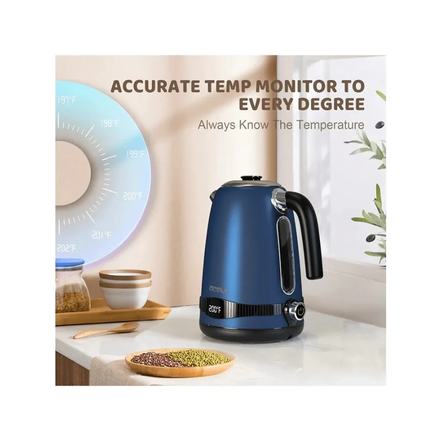 1100W 1pc 1.7L Electric Kettle, Temperature Control With 7 Heat Settings and LED Display, 304 Stainless Steel Kettle With Auto
1100W 1pc 1.7L Electric Kettle, Temperature Control With 7 Heat Settings and LED Display, 304 Stainless Steel Kettle With Auto
