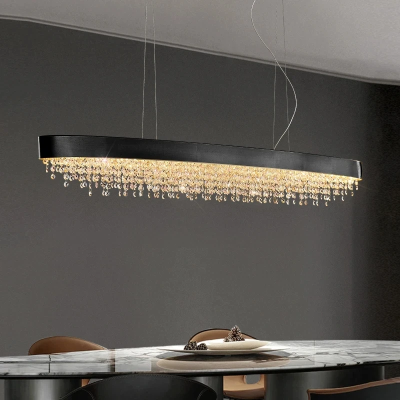 Modern Crystal Chandelier For Dining Room Creative Design Hanging Lamp Led Home Decor Indoor Lighting Gold Black Kitchen Lustre
Modern Crystal Chandelier For Dining Room Creative Design Hanging Lamp Led Home Decor Indoor Lighting Gold Black Kitchen Lustre
