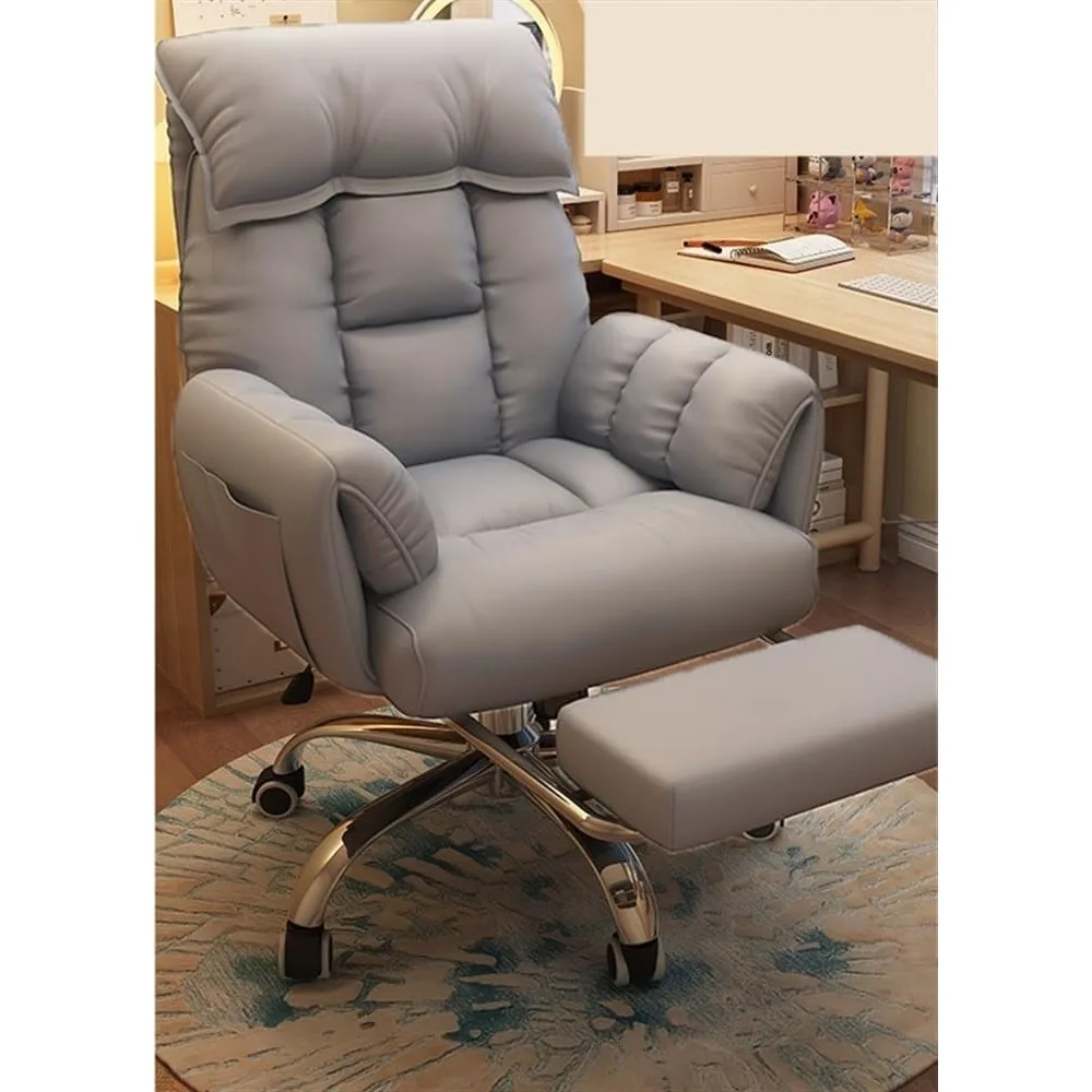 Reclining Desk Chair - Swivel Rolling Computer Ergonomic Chair with Adjustable Backrest & Footrest, Leather Office Recliner
Reclining Desk Chair - Swivel Rolling Computer Ergonomic Chair with Adjustable Backrest & Footrest, Leather Office Recliner