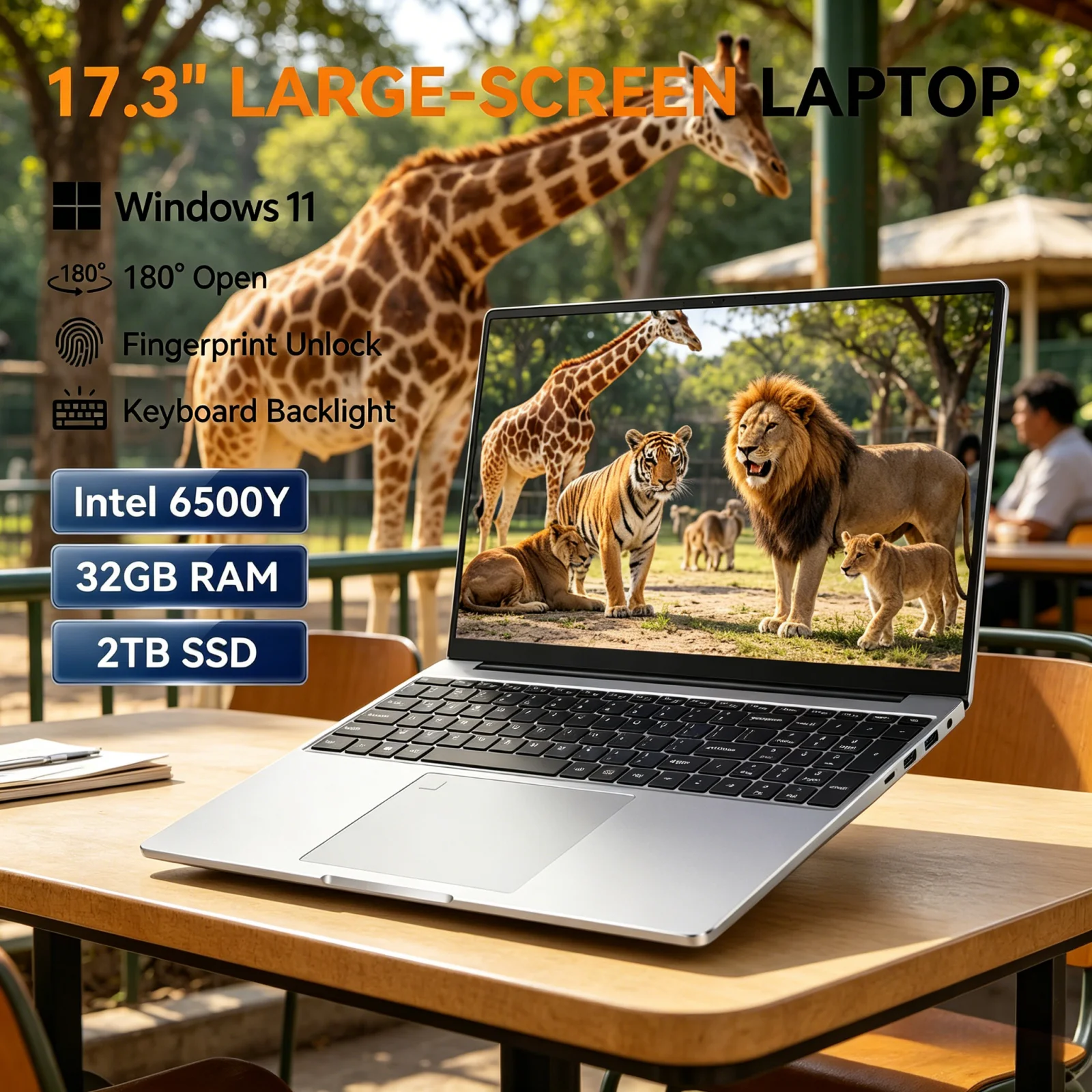 Hot Sale 17.3" Large Screen Laptop Intel 6500Y 32GB RAM 1TB/2TB SSD Windows 11 HD Lightweight Portable Office Notebook
Hot Sale 17.3" Large Screen Laptop Intel 6500Y 32GB RAM 1TB/2TB SSD Windows 11 HD Lightweight Portable Office Notebook
