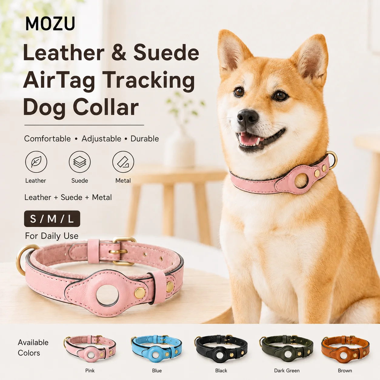 Airtag Dog Collar Anti-Lost Reflective Pet Collars for AirTag Medium Large Dogs Durable Tracking Dog Leash Harness Accessories
Airtag Dog Collar Anti-Lost Reflective Pet Collars for AirTag Medium Large Dogs Durable Tracking Dog Leash Harness Accessories