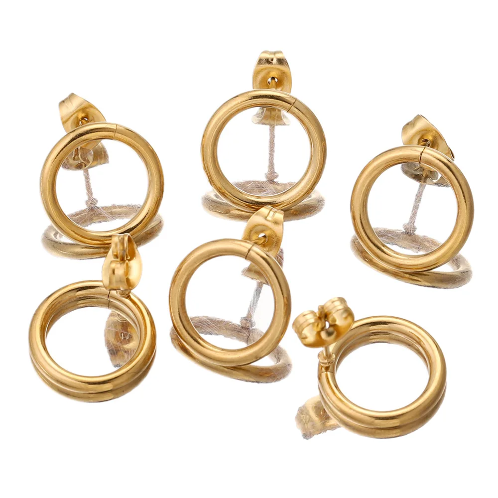 10pcs/lot Stainless Steel Gold Tone Earrings Findings 14mm Round Post Connector DIY Jewelry Making Findings Supplies Wholesale
10pcs/lot Stainless Steel Gold Tone Earrings Findings 14mm Round Post Connector DIY Jewelry Making Findings Supplies Wholesale