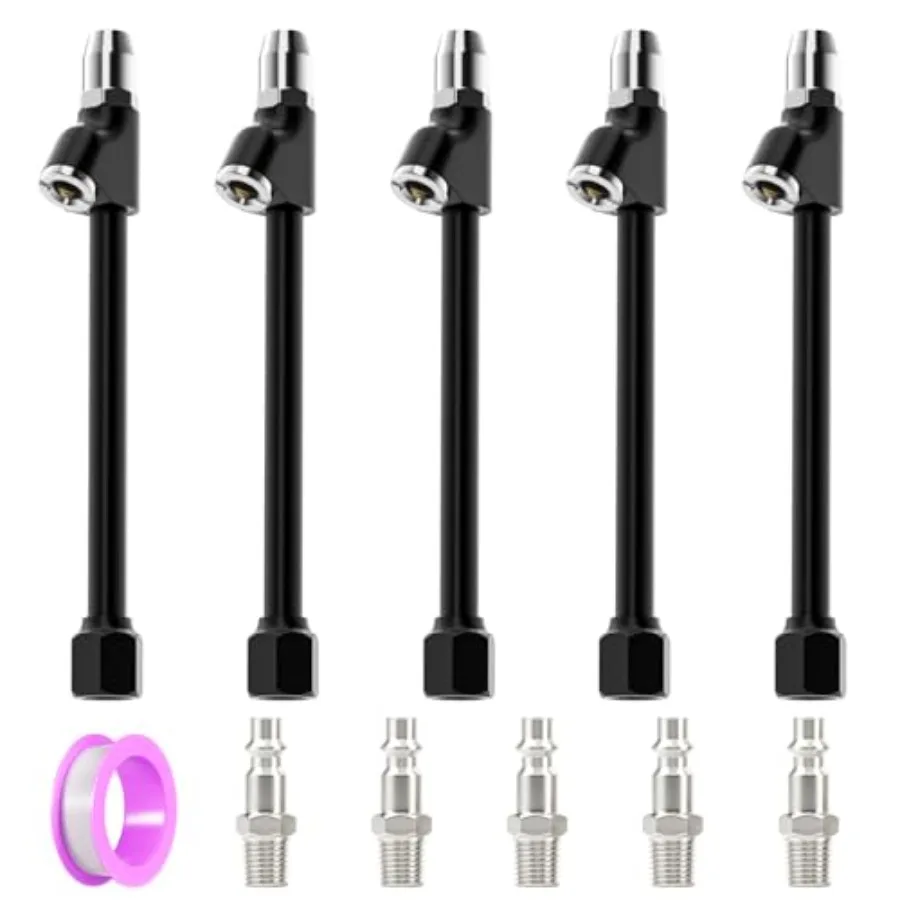 PCS 1/4" FNPT Dual Head Air Chuck, with Quick Plug, -Way Connect Tire Chucks, for Tire Inflator Gauge, Air Compressor, Tire Chu
PCS 1/4" FNPT Dual Head Air Chuck, with Quick Plug, -Way Connect Tire Chucks, for Tire Inflator Gauge, Air Compressor, Tire Chu