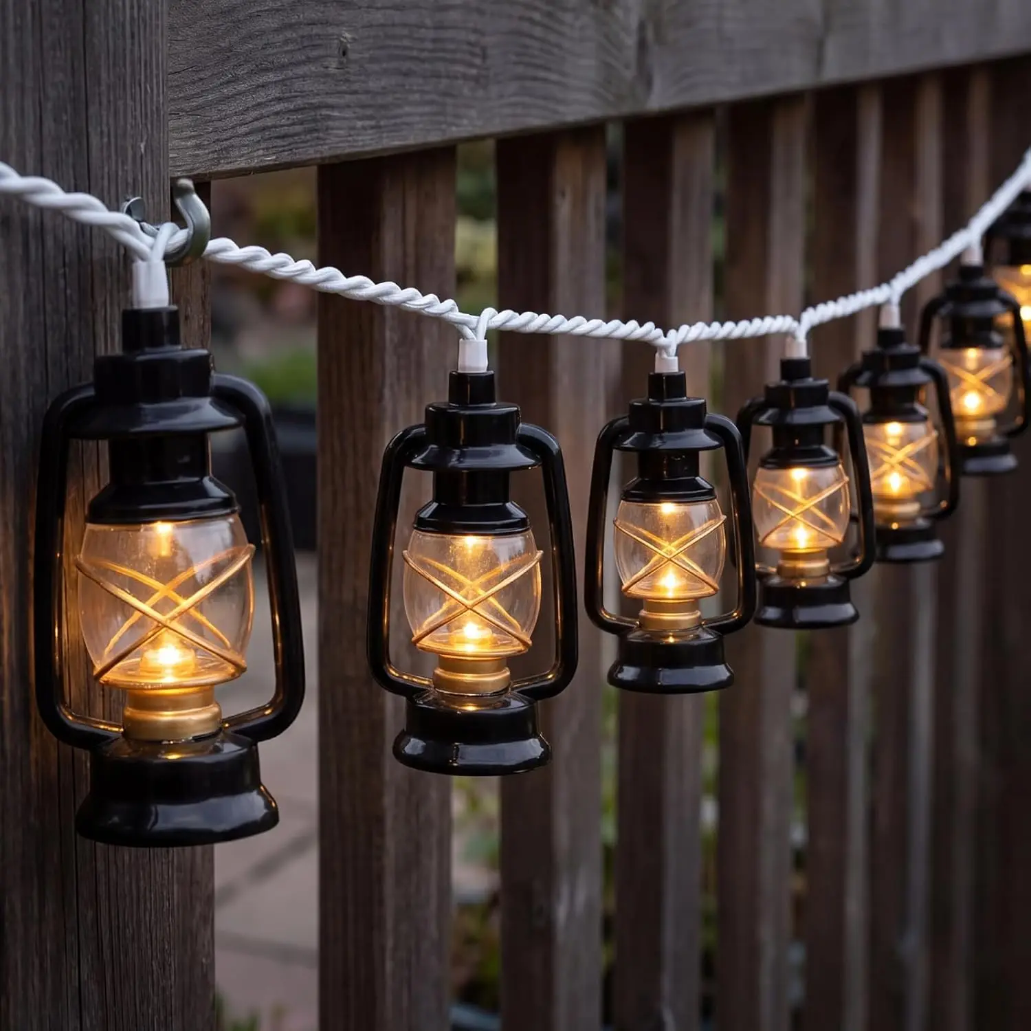 8.5Ft Black Vintage Kerosene String Lights with 10 LED Lantern Bulbs, Connectable Plug in Fairy Lights for Patio Camping Bedroom
8.5Ft Black Vintage Kerosene String Lights with 10 LED Lantern Bulbs, Connectable Plug in Fairy Lights for Patio Camping Bedroom