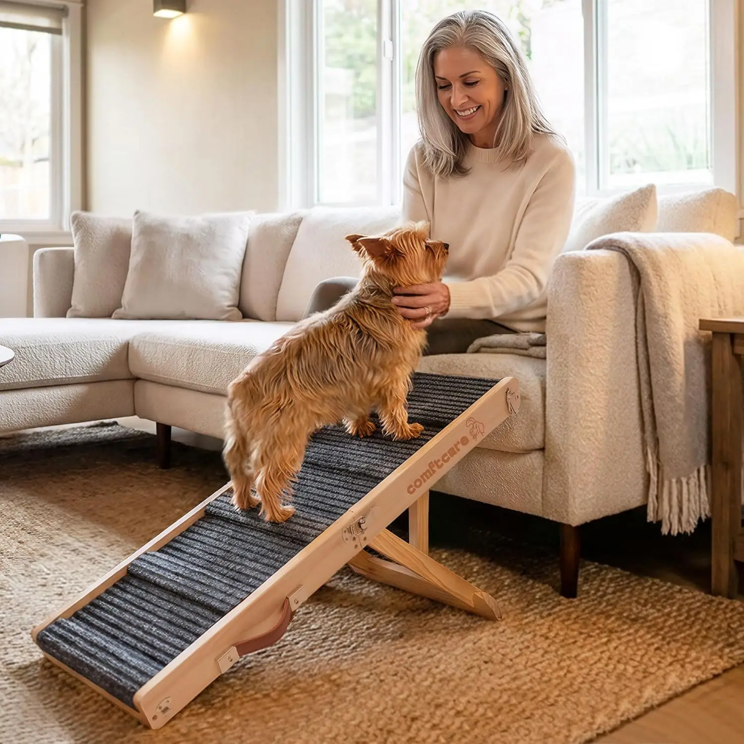 Adjustable Dog Ramp for Small Dogs, Foldable Pet Ramp for Bed & Couch, Non-Slip Indoor Ramp, Portable, Joint-Friendly Design, Su
Adjustable Dog Ramp for Small Dogs, Foldable Pet Ramp for Bed & Couch, Non-Slip Indoor Ramp, Portable, Joint-Friendly Design, Su