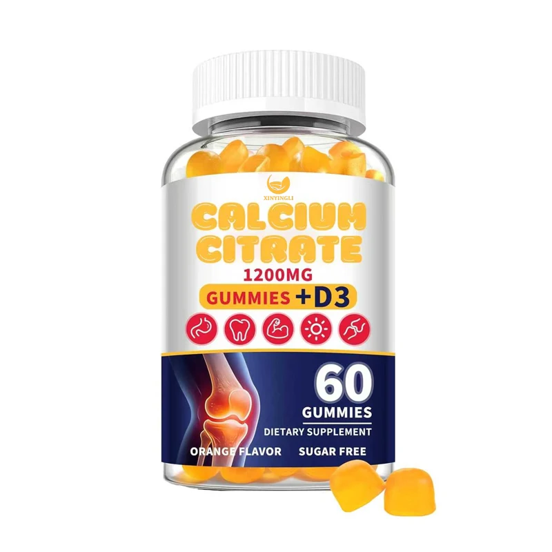 Calcium citrate 1200mg contains vitamin D3 gummies, supporting bone and tooth health, easy to absorb, sugar free, vegetarian
Calcium citrate 1200mg contains vitamin D3 gummies, supporting bone and tooth health, easy to absorb, sugar free, vegetarian
