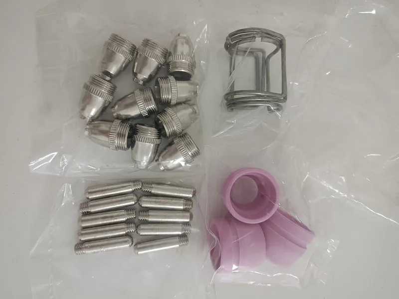 26pcs WSD60 Plasma Cutting Consumables Torch Electrode Tip Nozzle Kit 60A Plasma Cutting Machine Accessories AG60 SG55
26pcs WSD60 Plasma Cutting Consumables Torch Electrode Tip Nozzle Kit 60A Plasma Cutting Machine Accessories AG60 SG55