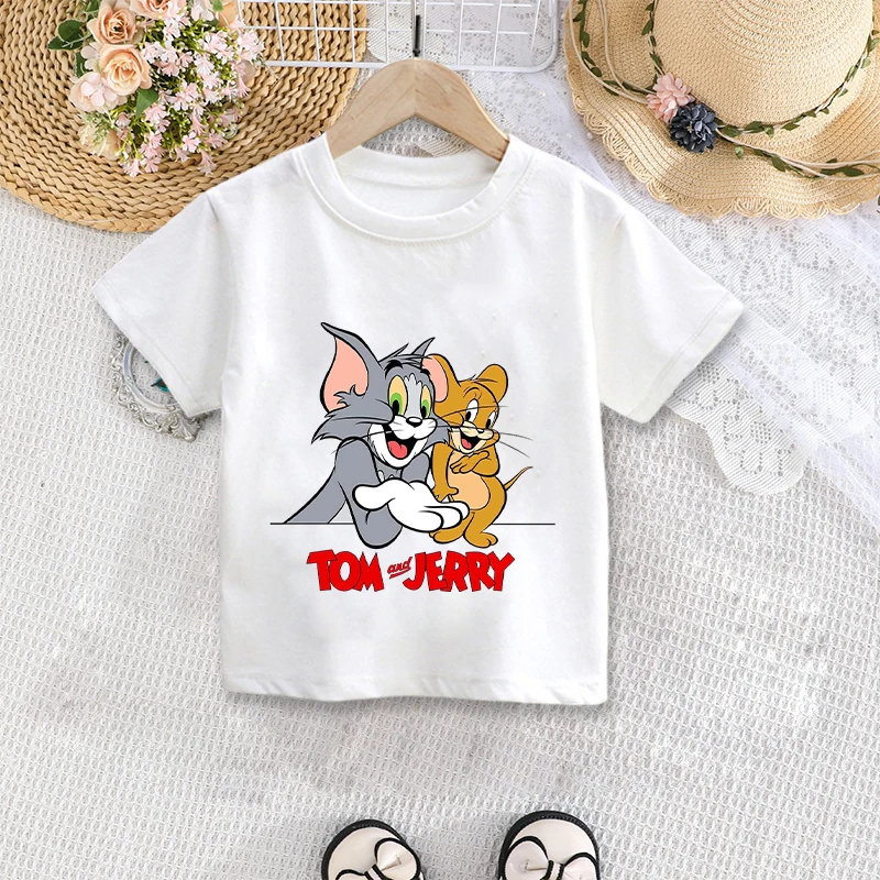 Tom and Jerry T-shirt Short Sleeve Casual Wear Summer Boys Girls Clothes Cute Cartoon Outfit Fashion Tops Birthday Gifts Shirts
Tom and Jerry T-shirt Short Sleeve Casual Wear Summer Boys Girls Clothes Cute Cartoon Outfit Fashion Tops Birthday Gifts Shirts