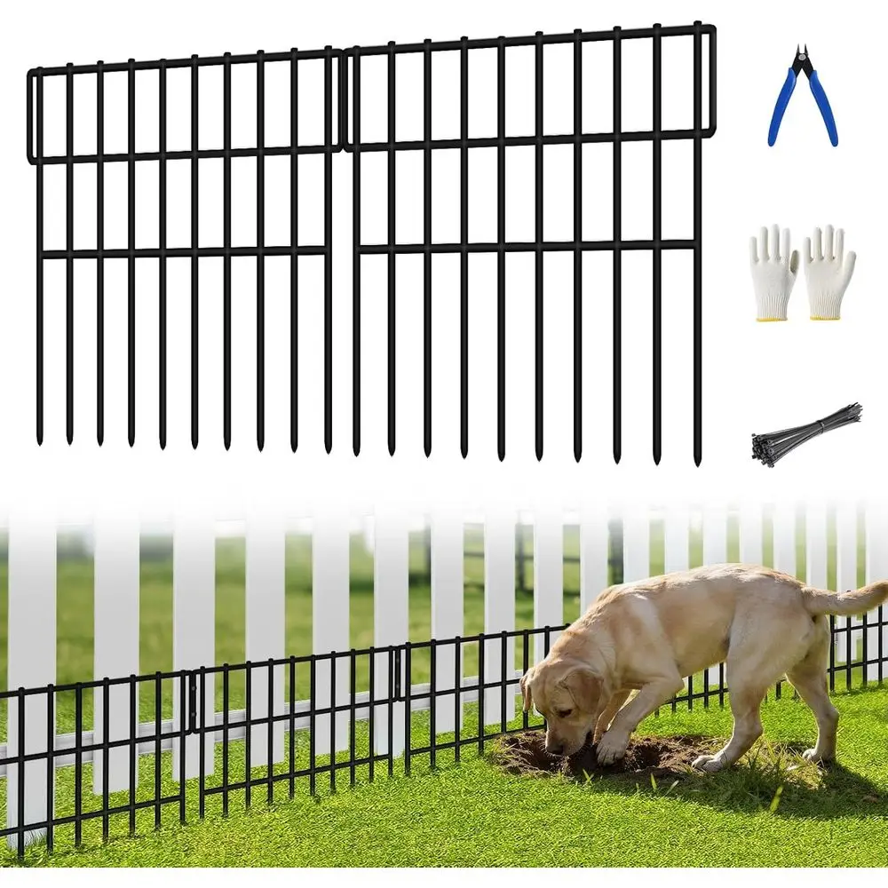 30 Panel Garden Animal Barrier, No-Dig Fence, 42.5ft x 13in Tall, Dog and Rabbit Proof, 1.5in Spike, Rust-Resistant Metal, Suita
30 Panel Garden Animal Barrier, No-Dig Fence, 42.5ft x 13in Tall, Dog and Rabbit Proof, 1.5in Spike, Rust-Resistant Metal, Suita