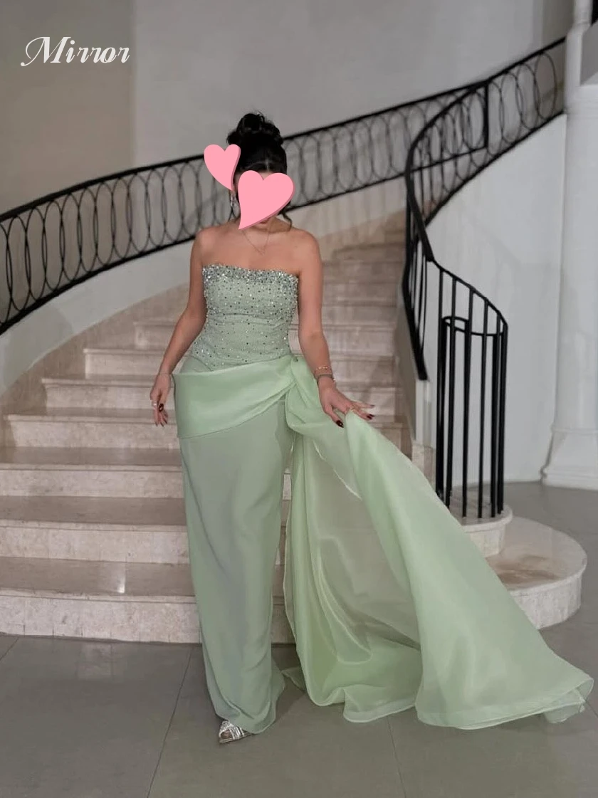 Mirror Dress Elegant Vintage Sweet Green Mermaid Beads Satin Stylish Customize Formal Occasion Prom Dress Evening Party Gowns
Mirror Dress Elegant Vintage Sweet Green Mermaid Beads Satin Stylish Customize Formal Occasion Prom Dress Evening Party Gowns
