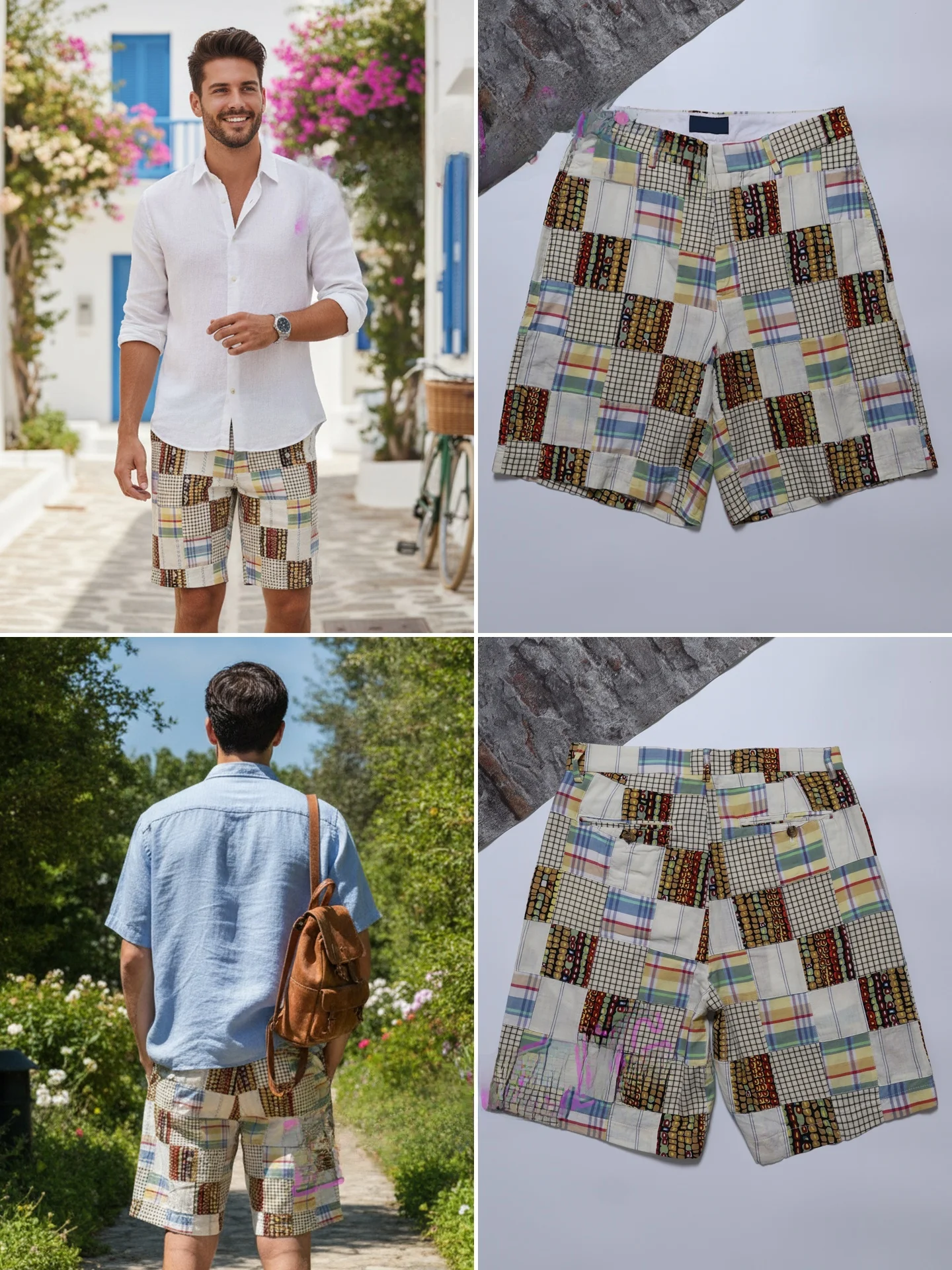 Men's Stylish Summer Casual Cotton Shorts Patchwork Five-Point Commuter High-End Pants Straight Leg Retro Pattern Breathable
Men's Stylish Summer Casual Cotton Shorts Patchwork Five-Point Commuter High-End Pants Straight Leg Retro Pattern Breathable
