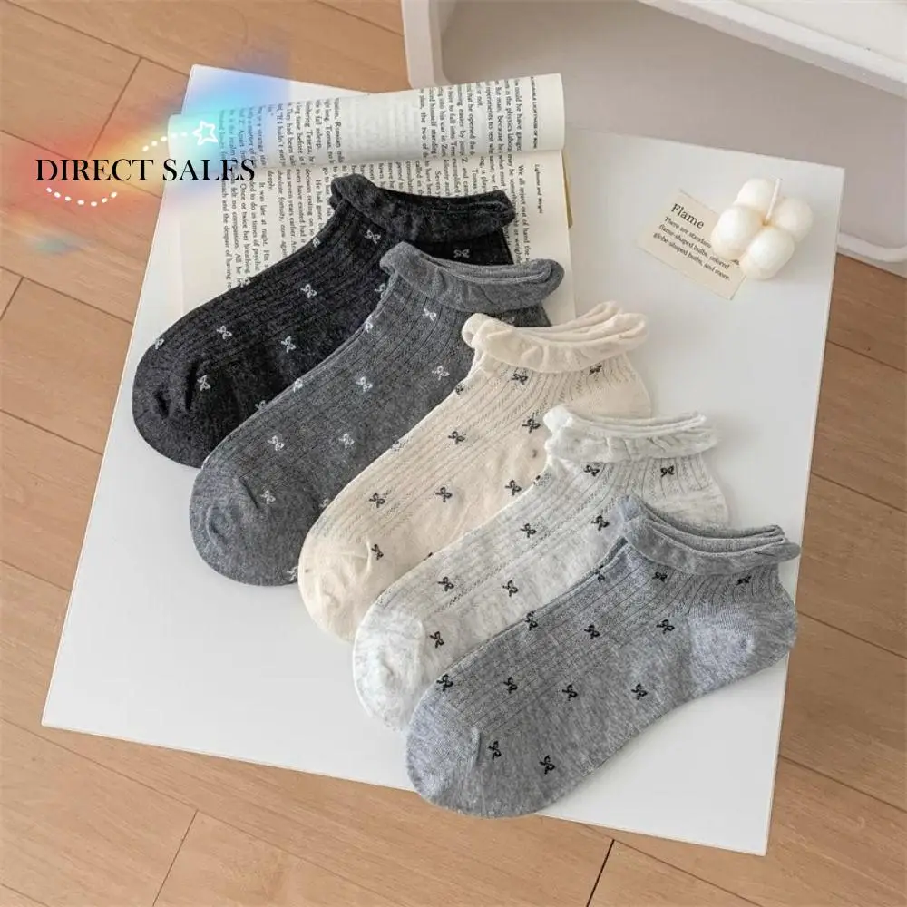 5Pairs Mesh Bow Short Socks Breathable Ballet Style Sweet Ankle Socks Female Hosiery Ruffle Tube Socks Women Streetwear
5Pairs Mesh Bow Short Socks Breathable Ballet Style Sweet Ankle Socks Female Hosiery Ruffle Tube Socks Women Streetwear