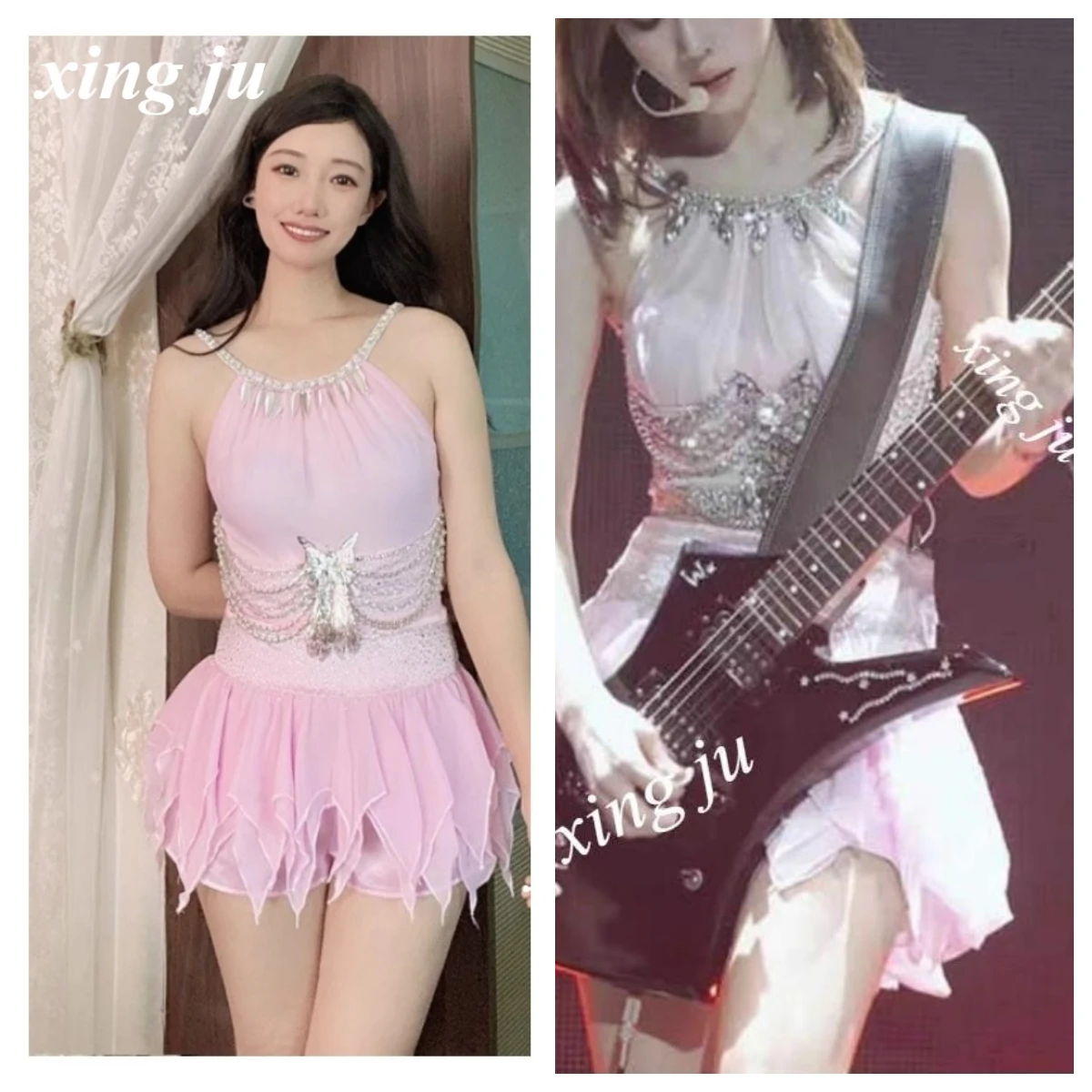 Pink Sequins Halter Vest Women Group Singer Jazz Dance Costume Nightclub Dj Sexy Tight Skirt Kpop Outfits Stage Performance Wear
Pink Sequins Halter Vest Women Group Singer Jazz Dance Costume Nightclub Dj Sexy Tight Skirt Kpop Outfits Stage Performance Wear