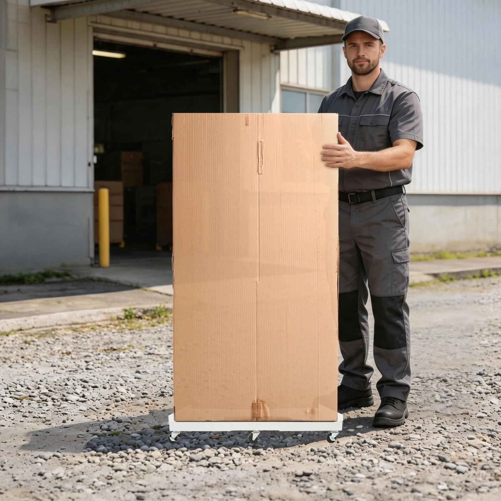 White Heavy Duty Moving Dolly with 6 Casters Load Bearing Capacity up to 907.18 Kg/2000lbs for Household/Warehouse Goods Transportation
White Heavy Duty Moving Dolly with 6 Casters Load Bearing Capacity up to 907.18 Kg/2000lbs for Household/Warehouse Goods Transportation