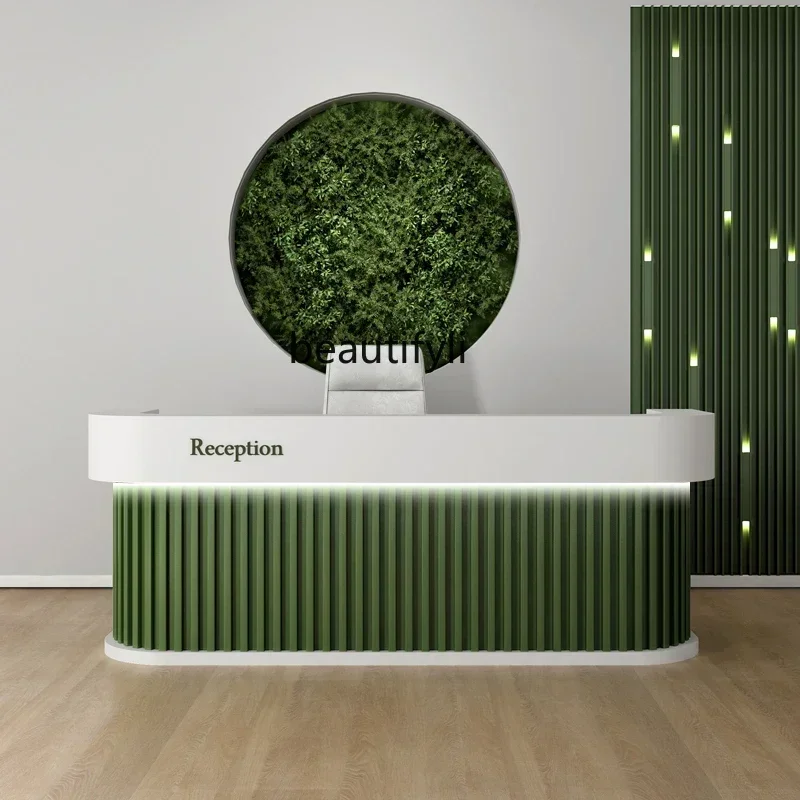 Y13 Simple beauty salon checkout page shop paint clothing store front desk light luxury stainless steel reception desk bar
Y13 Simple beauty salon checkout page shop paint clothing store front desk light luxury stainless steel reception desk bar