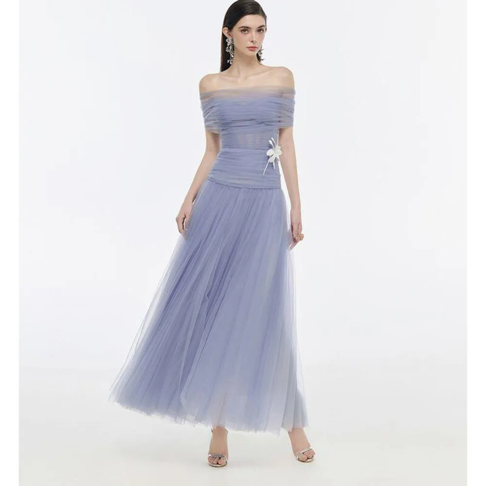 Pretty Prom Party Dresses Off The Shoulder A Line Pleat Perspective Ankle Length Special Occasion Female Gowns Elegant 2025
Pretty Prom Party Dresses Off The Shoulder A Line Pleat Perspective Ankle Length Special Occasion Female Gowns Elegant 2025