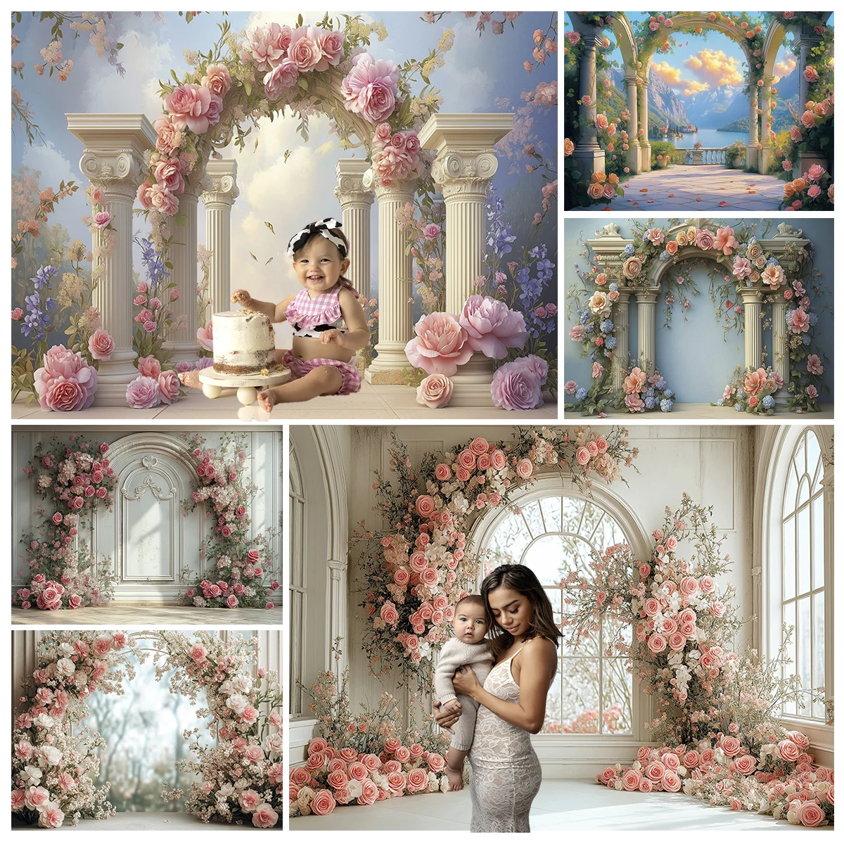 Flower Arch Entrance Backdrops Kids Girl Photography Props Garden Floral Plants Roman Column Retro Classic Wall Backgrounds
Flower Arch Entrance Backdrops Kids Girl Photography Props Garden Floral Plants Roman Column Retro Classic Wall Backgrounds