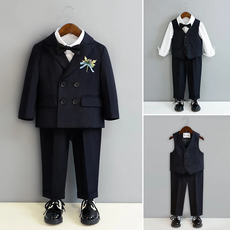 Children's Formal Wear Spring New British Striped Suit Set Baby One-Year-Old Performance Outfit Boys Flower Boy Formal Wear
Children's Formal Wear Spring New British Striped Suit Set Baby One-Year-Old Performance Outfit Boys Flower Boy Formal Wear