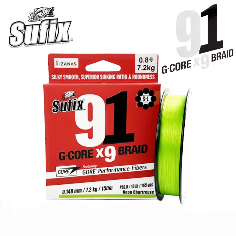 Sufix91 G-CORE X9 BRAID PE Fishing line Super Powerhorse PE 9 Strand Braided Lure Line Multifilament wave Wire
Sufix91 G-CORE X9 BRAID PE Fishing line Super Powerhorse PE 9 Strand Braided Lure Line Multifilament wave Wire