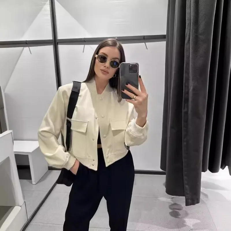 Women Fashion Pockets Solid Color Jacket Coats Vintage Long Sleeve Front Button Casual Stand Collar Female Outerwear Chic Tops
Women Fashion Pockets Solid Color Jacket Coats Vintage Long Sleeve Front Button Casual Stand Collar Female Outerwear Chic Tops