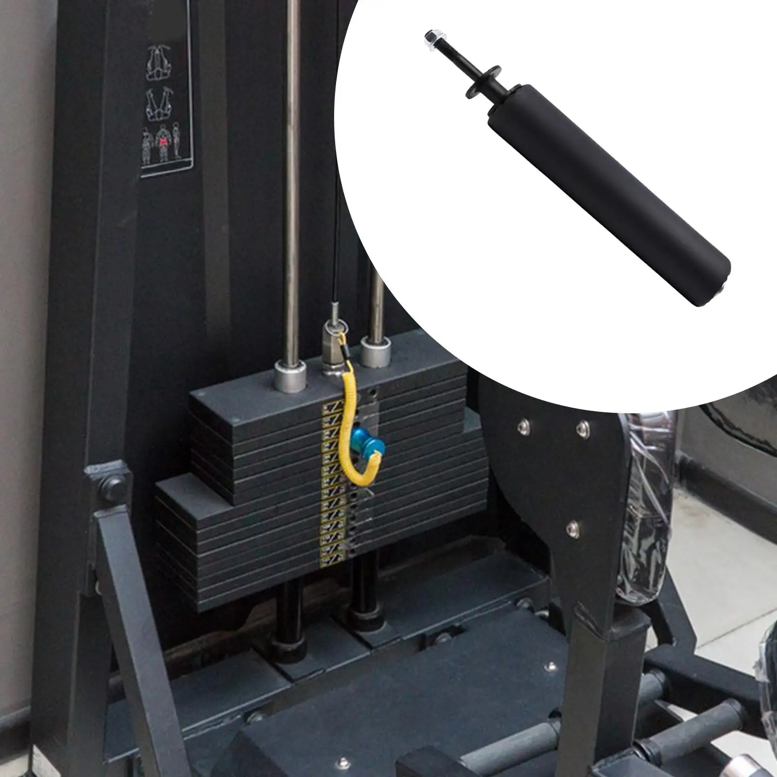 Single Leg Squat Roller Attachment, Sturdy Exercise Equipment Single Leg Lunge Roller Parts, 55cm in Length
Single Leg Squat Roller Attachment, Sturdy Exercise Equipment Single Leg Lunge Roller Parts, 55cm in Length