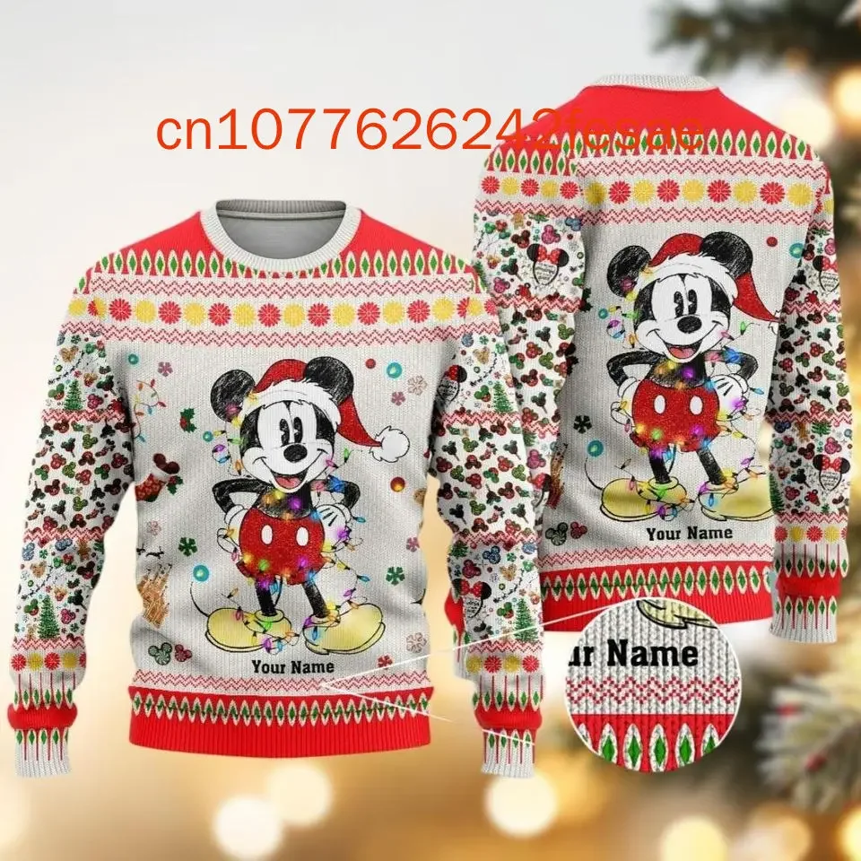 Mickey Mouse Disney Christmas Sweater 3D Printed Casual Street Y2K Men's and Women's Long Sleeve Round Neck Top
Mickey Mouse Disney Christmas Sweater 3D Printed Casual Street Y2K Men's and Women's Long Sleeve Round Neck Top