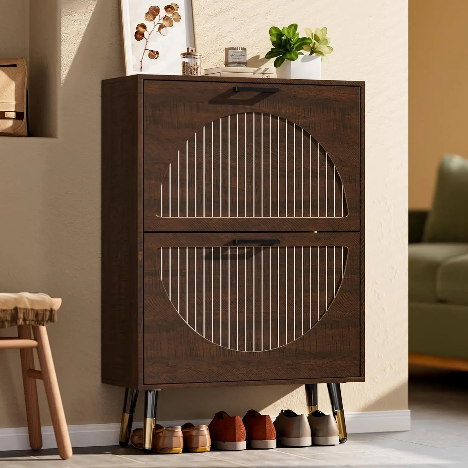 Farmhouse Shoe Cabinet Storage For Entryway, Slim Shoe Rack Cabinet With 2 Flip Drawers, Narrow Shoe Organizer, Customized
Farmhouse Shoe Cabinet Storage For Entryway, Slim Shoe Rack Cabinet With 2 Flip Drawers, Narrow Shoe Organizer, Customized